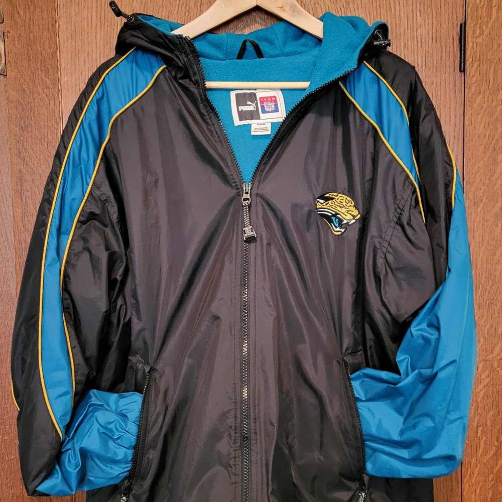 Vintage Jaguars Fleece Lined Puma Windbreaker Jacket - Size M - Like New